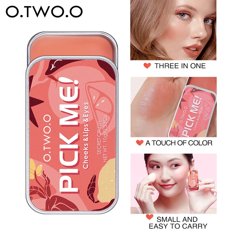 

3-in-1 Makeup Palette Eye Shadow Cheek Blush Powder Lipstick Face Rouge Lip Tint Mud Waterproof Multi-Purpose Eye&Lips Cosmetics