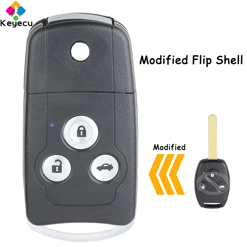 KEYECU Replacement Modified Flip Folding Remote Car Key Shell Case - 3 Buttons - FOB for Honda Accord Civic CRV City Odyssey Fit
KEYECU Replacement Modified Flip Folding Remote Car Key Shell Case - 3 Buttons - FOB for Honda Accord Civic CRV City Odyssey Fit