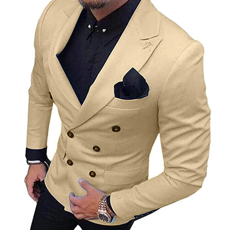 Slim Fit Men Suits with Double Breasted Wedding Tuxedo for Groomsmen Peaked Lapel Male Blazer with Pants Male Fashion Costume
Slim Fit Men Suits with Double Breasted Wedding Tuxedo for Groomsmen Peaked Lapel Male Blazer with Pants Male Fashion Costume