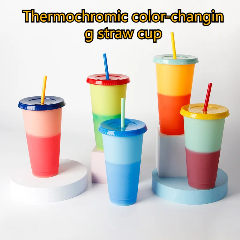 Thermosensitive Straw Color-changing Cup 700ml Single-layer Plastic Straw Cup Outdoor Travel Sports Portable Drinking Cup
Thermosensitive Straw Color-changing Cup 700ml Single-layer Plastic Straw Cup Outdoor Travel Sports Portable Drinking Cup