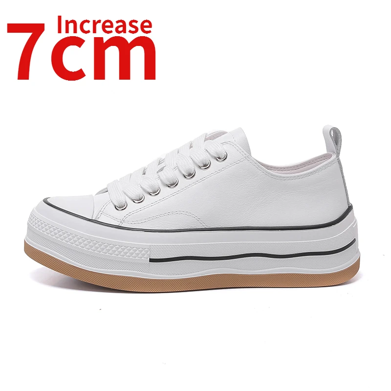 European Style Thick Soled Sports White Shoes Women's Increased 7cm Genuine Leather Casual Shoes Women's Height Increasing Shoes
European Style Thick Soled Sports White Shoes Women's Increased 7cm Genuine Leather Casual Shoes Women's Height Increasing Shoes