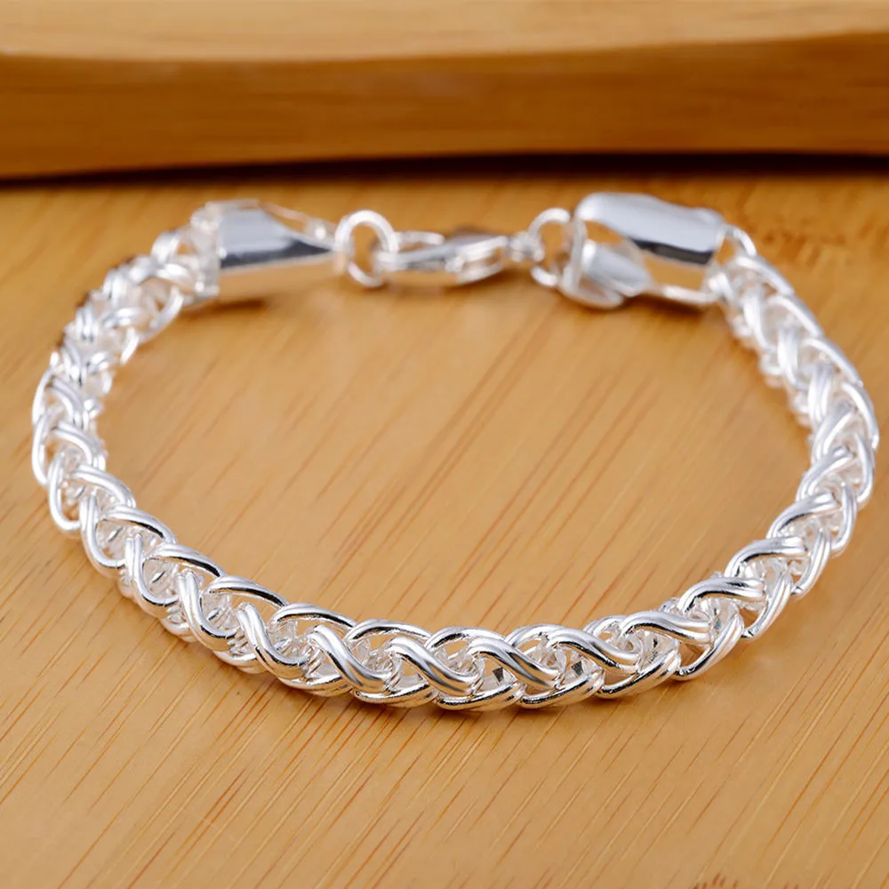 New S925 Sterling Silver 8 Inches 4/6mm Rope Chain Bracelet For Women And Men Fashion Wedding Party Gifts Jewelry Free Shipping
New S925 Sterling Silver 8 Inches 4/6mm Rope Chain Bracelet For Women And Men Fashion Wedding Party Gifts Jewelry Free Shipping