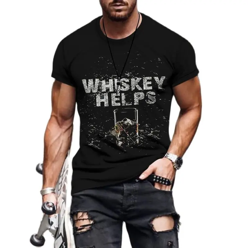 Retro Europe And America Loose Round Neck Street Culture Short Sleeve English Letters 3d Printed T-shirt Summer Male Clothing
Retro Europe And America Loose Round Neck Street Culture Short Sleeve English Letters 3d Printed T-shirt Summer Male Clothing