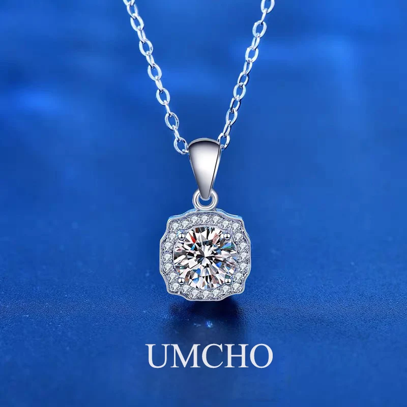 Женское романтическое ожерелье UMCHO из стерлингового серебра 925 пробы с подвеской в виде моиссанита, подарки на день рождения, ювелирные украшения
Женское романтическое ожерелье UMCHO из стерлингового серебра 925 пробы с подвеской в виде моиссанита, подарки на день рождения, ювелирные украшения