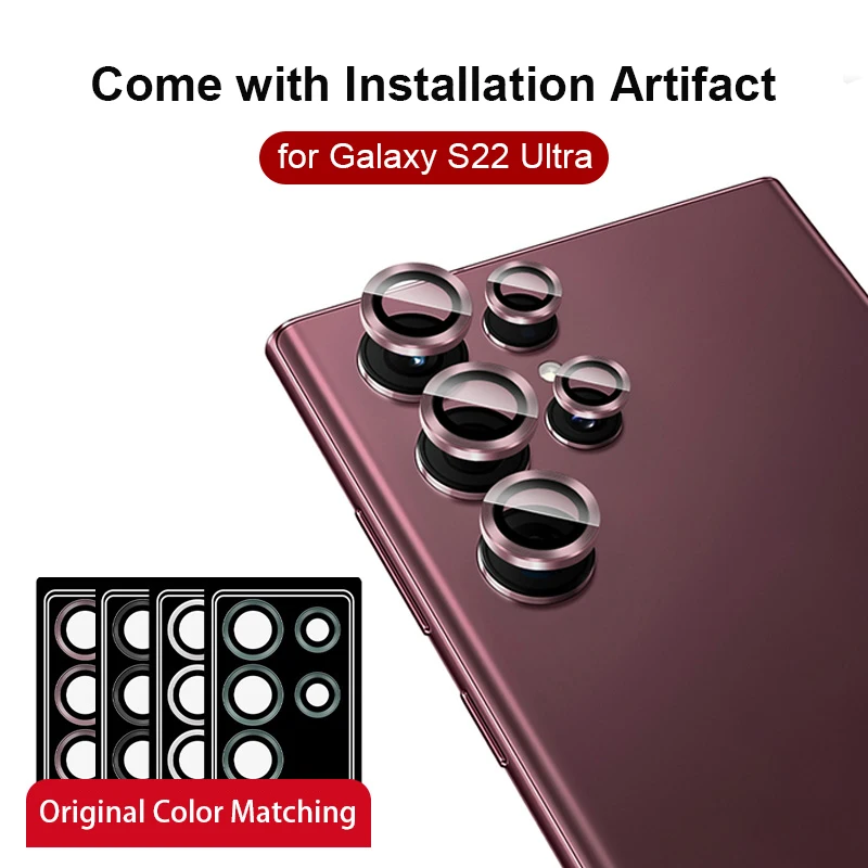 5PCS Camera Lens Protector Aluminum with Tempered Glass For Samsung Galaxy S22 Ultra Scratch-Resistant Ultra-Thin
5PCS Camera Lens Protector Aluminum with Tempered Glass For Samsung Galaxy S22 Ultra Scratch-Resistant Ultra-Thin