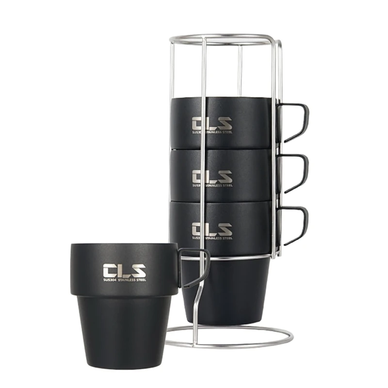 CLS 4Pcs Camping Cups Set Stackable Drinking Water Cups Coffee Mug With Cup Holder For Outdoors Camping Fishing Picnic
CLS 4Pcs Camping Cups Set Stackable Drinking Water Cups Coffee Mug With Cup Holder For Outdoors Camping Fishing Picnic