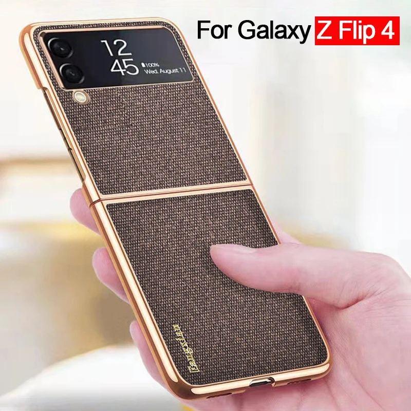 Флип-чехол для Samsung Z 4 5G, высококачественный кожаный чехол с тканевой текстурой, жесткий чехол из поликарбоната для Galaxy Z Flip4 5G Fundas
Флип-чехол для Samsung Z 4 5G, высококачественный кожаный чехол с тканевой текстурой, жесткий чехол из поликарбоната для Galaxy Z Flip4 5G Fundas