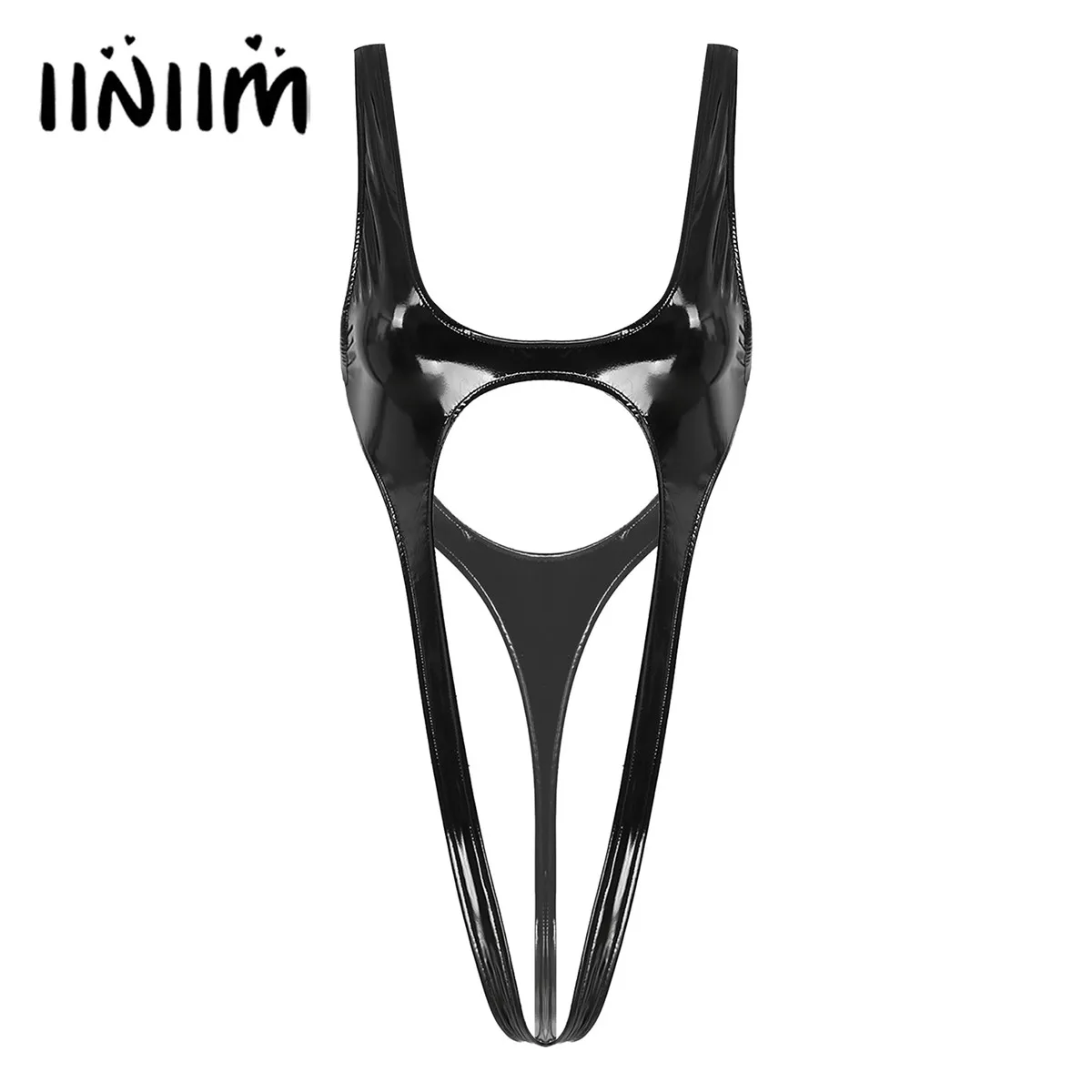 Women Sexy Lingerie Wet Look Patent Leather Hollow Out Bodysuit Underwear Glossy Scoop Neck Sleeveless Backless Leotard Catsuit
Women Sexy Lingerie Wet Look Patent Leather Hollow Out Bodysuit Underwear Glossy Scoop Neck Sleeveless Backless Leotard Catsuit