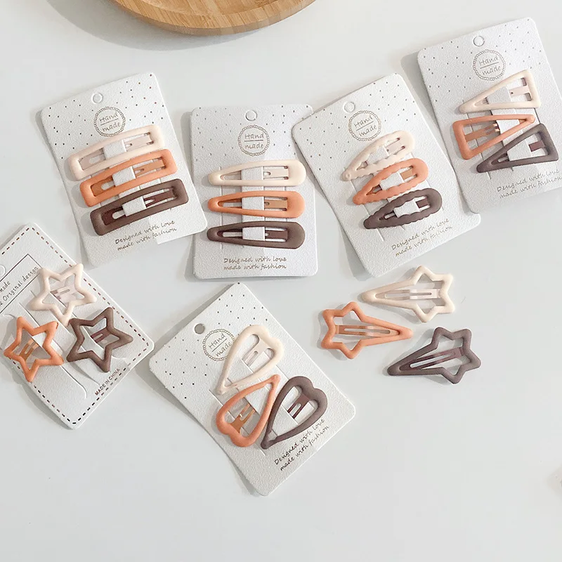 3pcs Frosted Simplicity Hairpins for Girls Star Oval Triangle Square Hair Clips for Kids Snap Hair Clips Hairpins Click Clack
3pcs Frosted Simplicity Hairpins for Girls Star Oval Triangle Square Hair Clips for Kids Snap Hair Clips Hairpins Click Clack