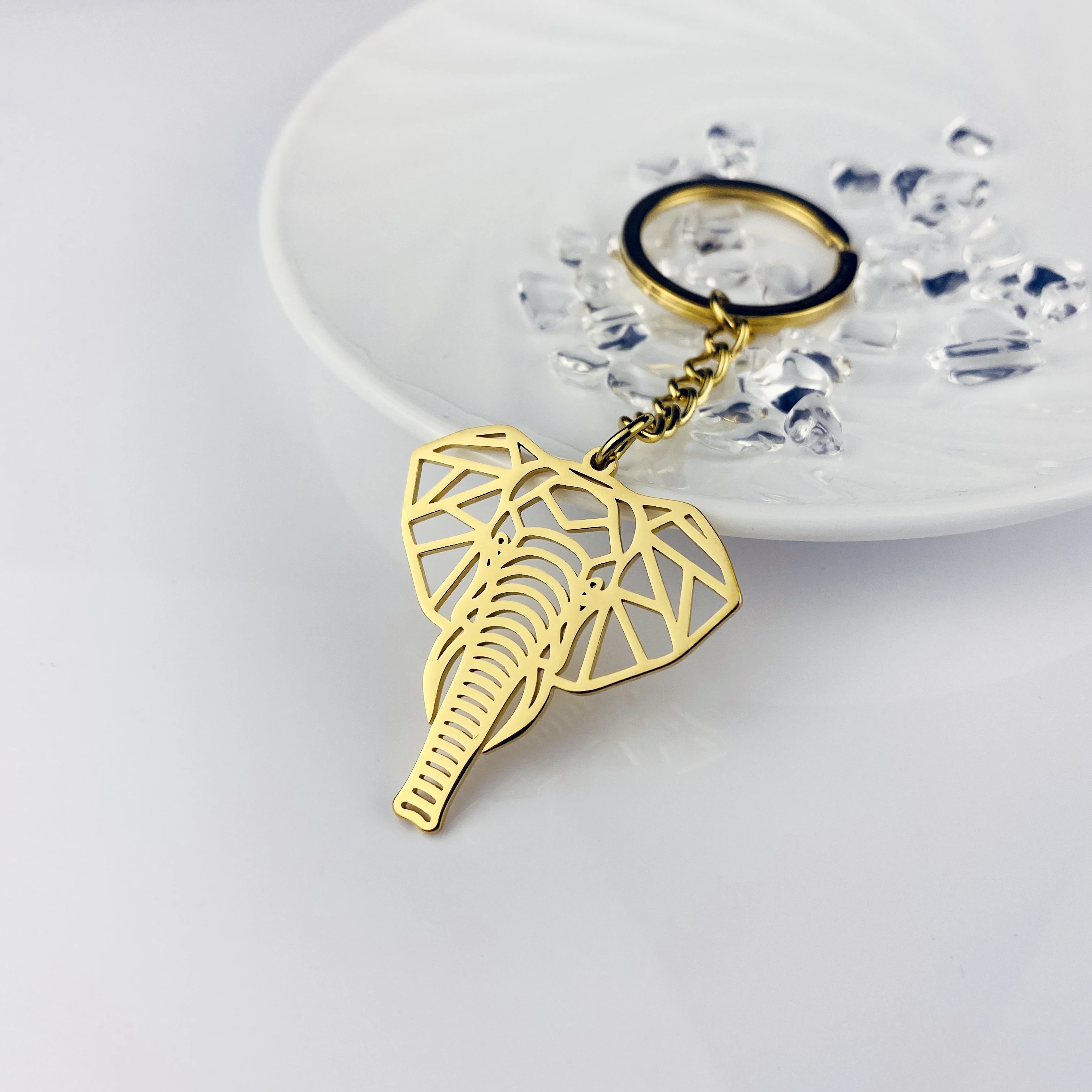 Tagula Stainless Steel Keychain Abstract Geometric Animal Keyring Elephant Charm Ornament Accessory Keychain Mother's Day Gift
Tagula Stainless Steel Keychain Abstract Geometric Animal Keyring Elephant Charm Ornament Accessory Keychain Mother's Day Gift