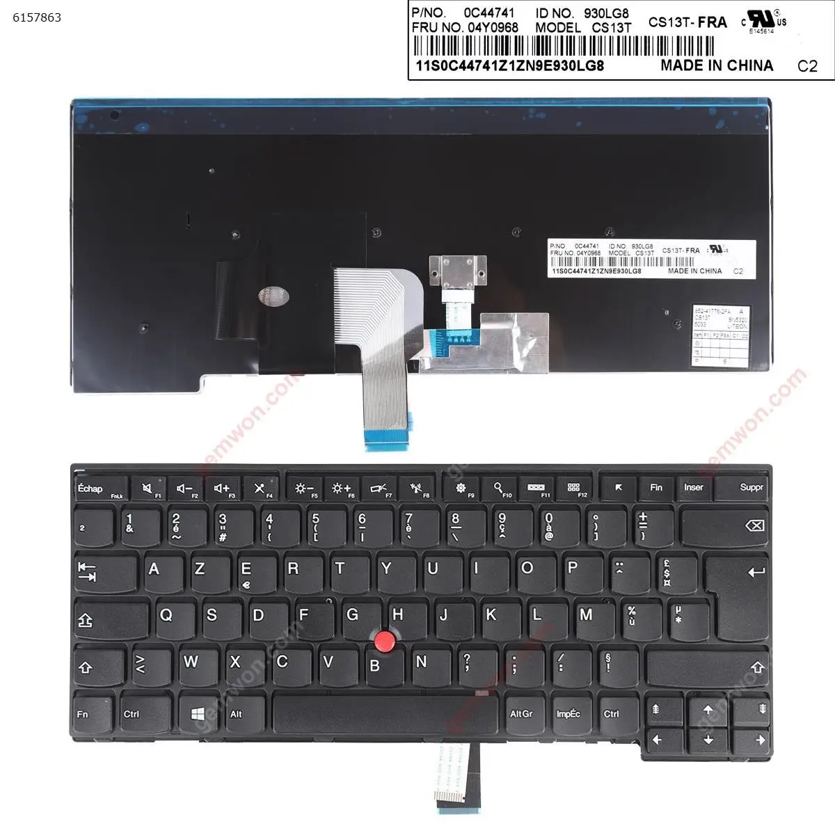 

FR French AZERTY New Keyboard For Lenovo Thinkpad T440 T440P T440S T431S Laptop NO Backlit with Pointer