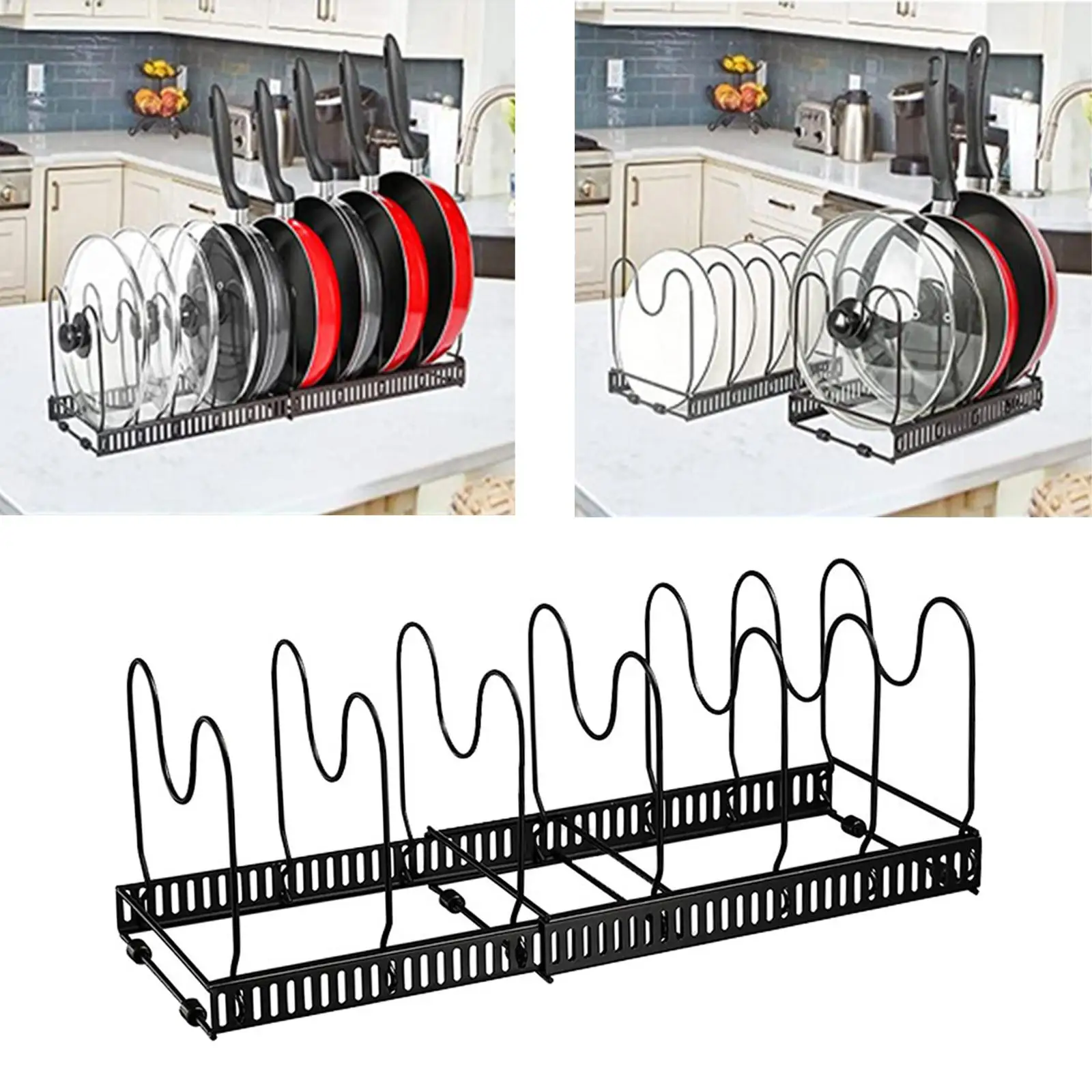 Pot Rack Expandable Organizer Pan Organizer Iron for Kitchen Skillet Counter Home Kitchen Storage Cabinet Pot Lid Rack Cover
Pot Rack Expandable Organizer Pan Organizer Iron for Kitchen Skillet Counter Home Kitchen Storage Cabinet Pot Lid Rack Cover