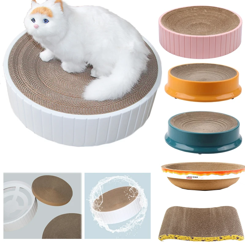 Round Cat Toys Cat Scratching Board Claw Grinder Corrugated Paper Cat Supplies Wear-resistant Scratcher Can Replace
Round Cat Toys Cat Scratching Board Claw Grinder Corrugated Paper Cat Supplies Wear-resistant Scratcher Can Replace