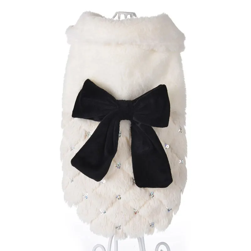 For Elegant White Fur Pet Cat Coat Jacket With Bow Knot Clothing Overall Winter Warm Clothes For Small Cats Dogs
For Elegant White Fur Pet Cat Coat Jacket With Bow Knot Clothing Overall Winter Warm Clothes For Small Cats Dogs