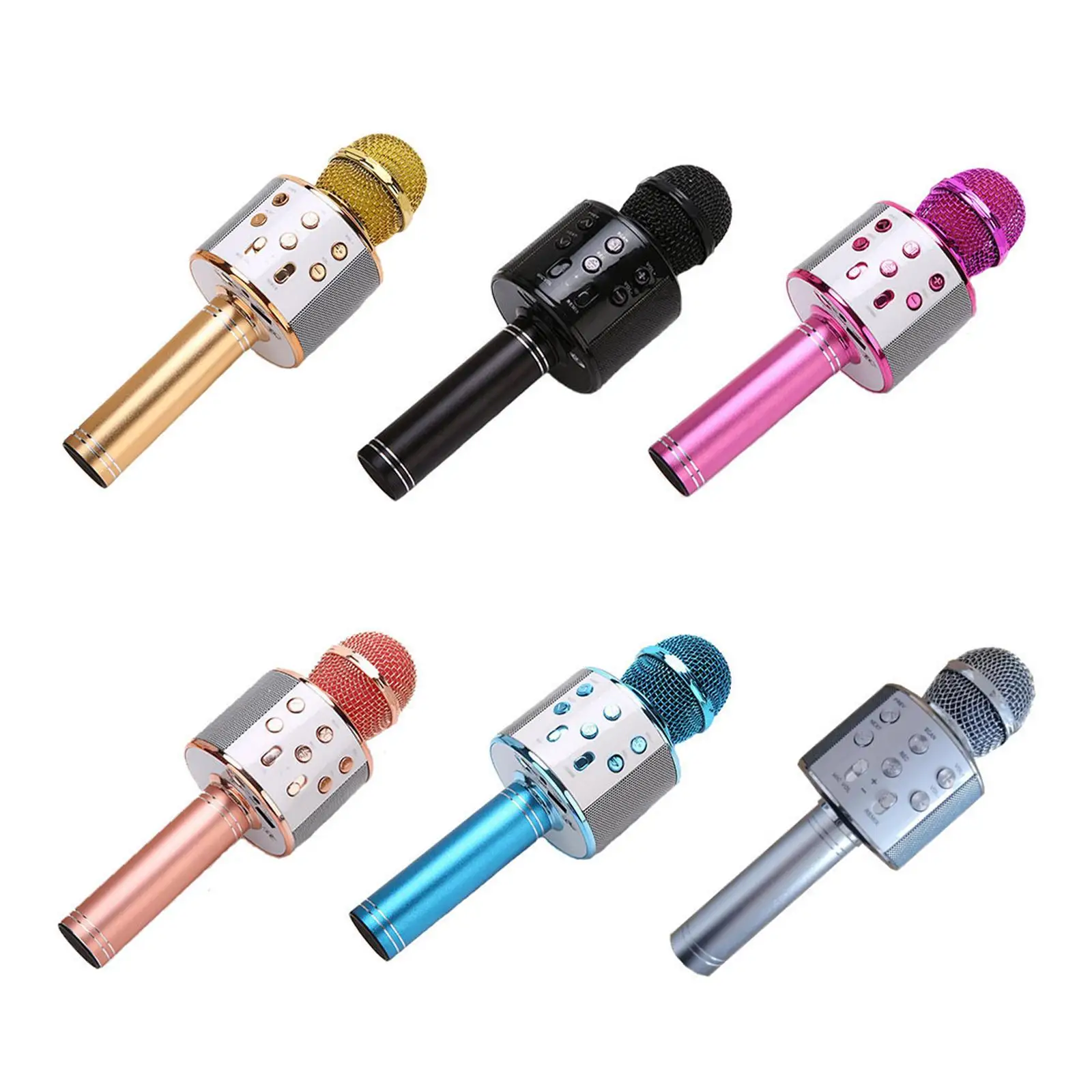 Wireless Bluetooth Karaoke Microphone Portable Speaker for iPhone Christmas Singing Toy
Wireless Bluetooth Karaoke Microphone Portable Speaker for iPhone Christmas Singing Toy