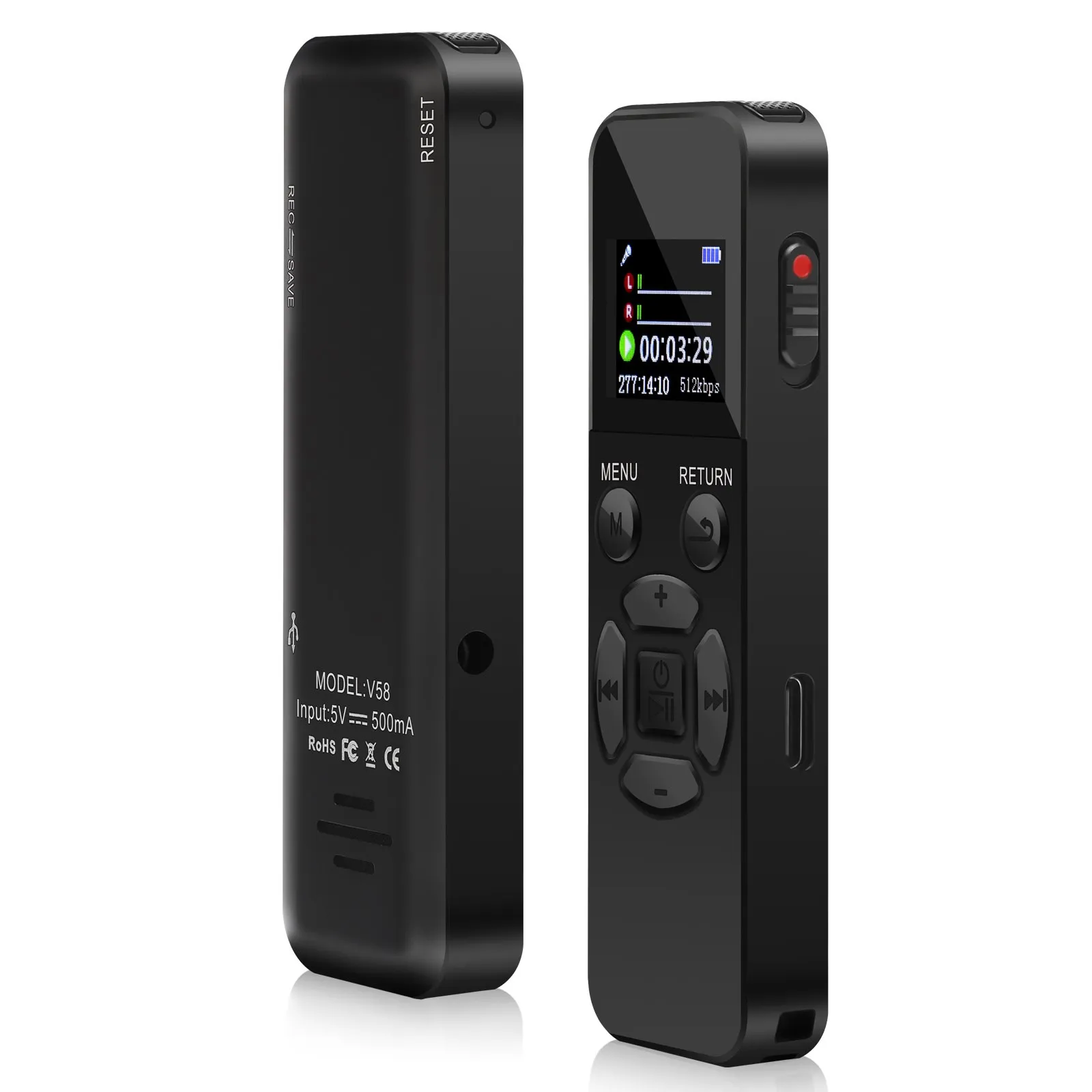 Цифровой аудио-диктофон V58, USB-ручка, активация голосом, mp3-плеер, запись кбит/с, WAV 40H, устройство непрерывной записи, распродажа
Цифровой аудио-диктофон V58, USB-ручка, активация голосом, mp3-плеер, запись кбит/с, WAV 40H, устройство непрерывной записи, распродажа