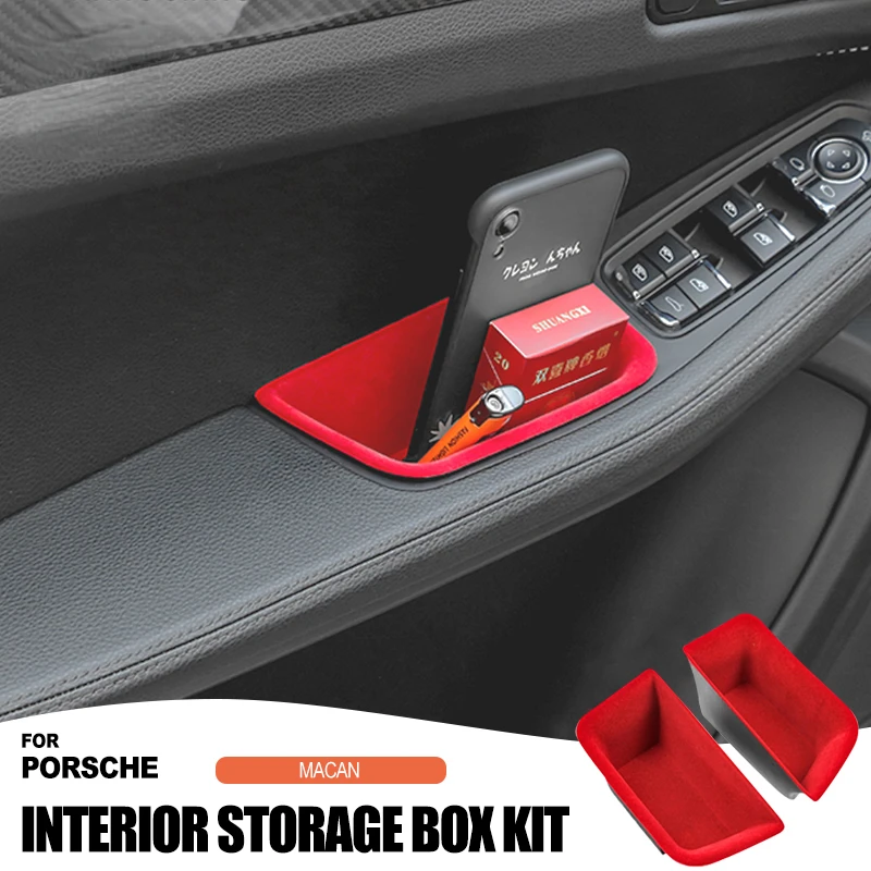 Red Black Car Interior Door Handle Organizer Velvet Flannel Armrest Storage Box Barrel for Porsche Macan Car Styling Accessories
Red Black Car Interior Door Handle Organizer Velvet Flannel Armrest Storage Box Barrel for Porsche Macan Car Styling Accessories