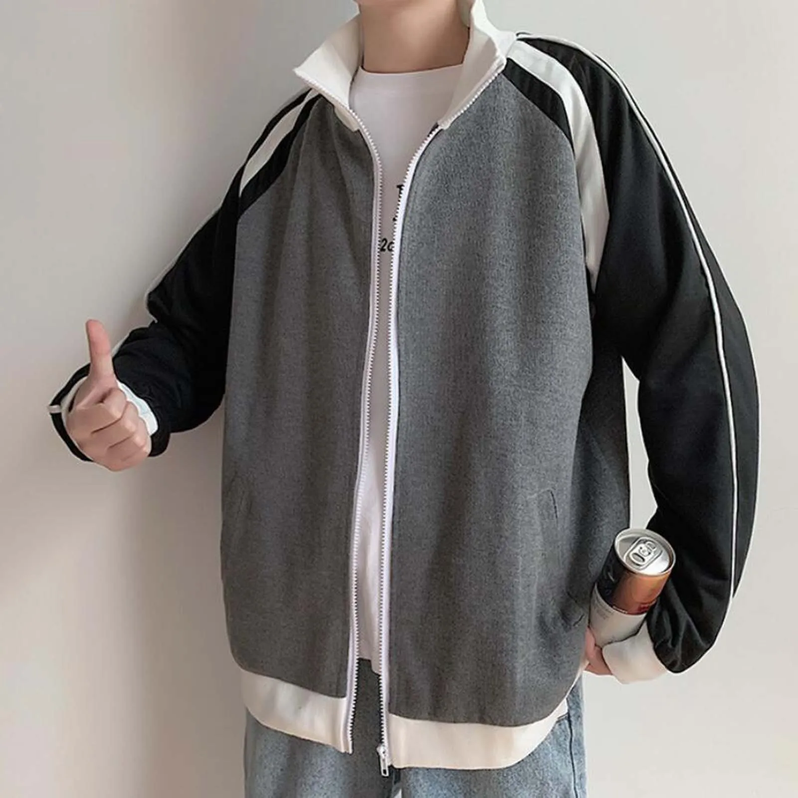 Mens Fashion Corduroy Contrast Cardigan Stand Collar Leisure Large Zipper Jacket
Mens Fashion Corduroy Contrast Cardigan Stand Collar Leisure Large Zipper Jacket