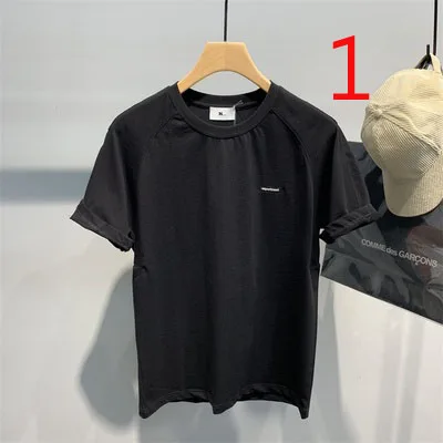 Men's mercerized cotton letter embroidered short-sleeved T-shirt summer bottoming shirt
Men's mercerized cotton letter embroidered short-sleeved T-shirt summer bottoming shirt