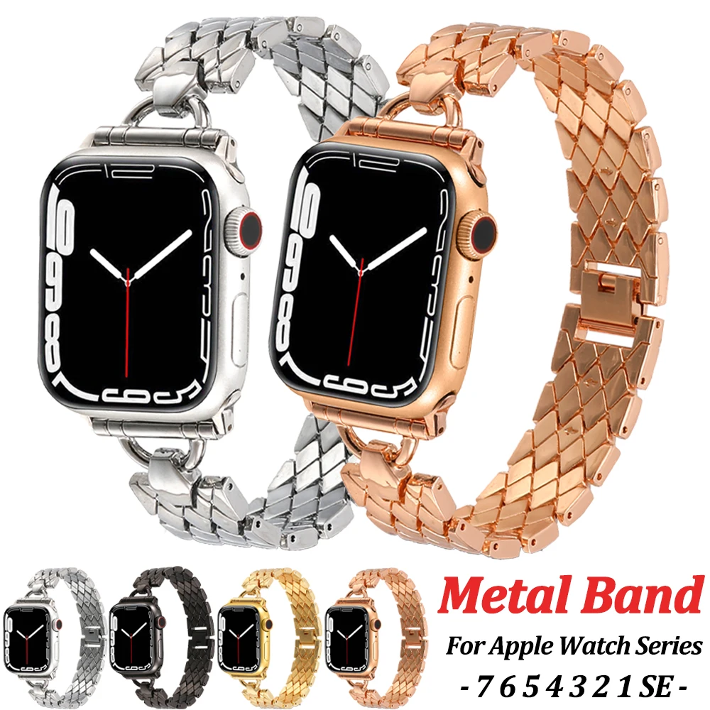 Bracelet For Apple Watch Gold Band Series 7 6 5 4 38 40mm 44mm Women Luxury Metal Strap For iWatch 3 2 41mm 45mm 42mm Wristband
Bracelet For Apple Watch Gold Band Series 7 6 5 4 38 40mm 44mm Women Luxury Metal Strap For iWatch 3 2 41mm 45mm 42mm Wristband