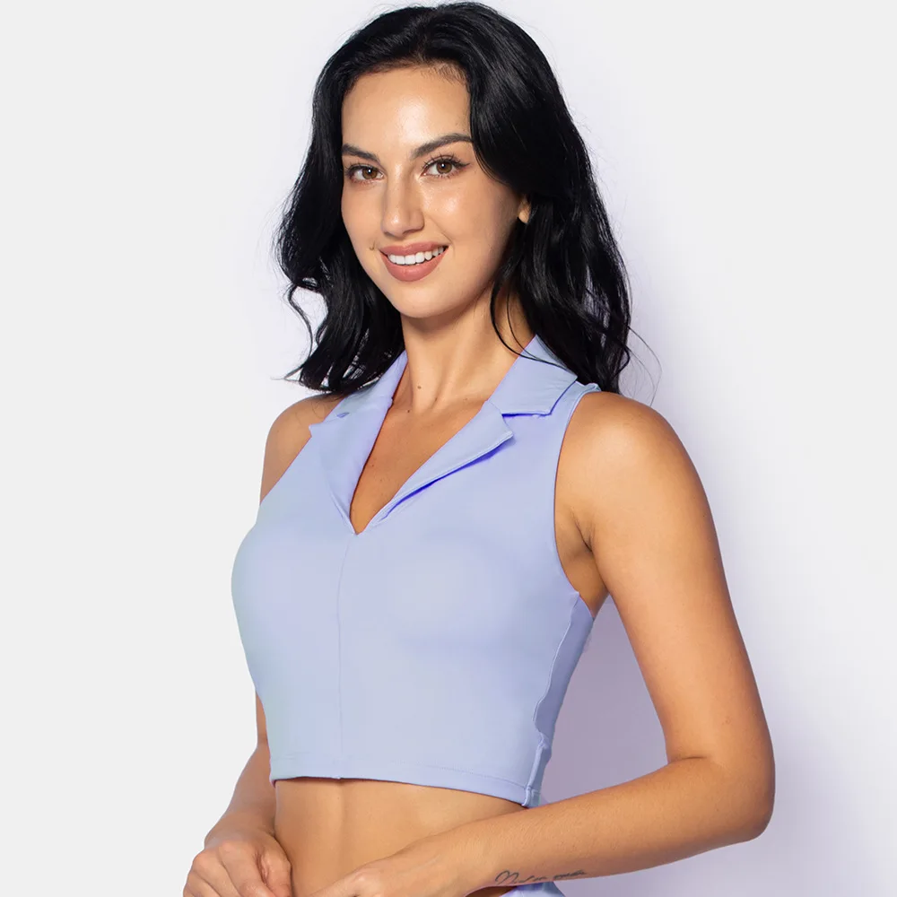 2022 New Sleeveless Short Yoga Shirt Vest Built-in Chest Pad Crop Top Woman V Neck Fitness Tank Tops Breathable Gym Sportwear
2022 New Sleeveless Short Yoga Shirt Vest Built-in Chest Pad Crop Top Woman V Neck Fitness Tank Tops Breathable Gym Sportwear
