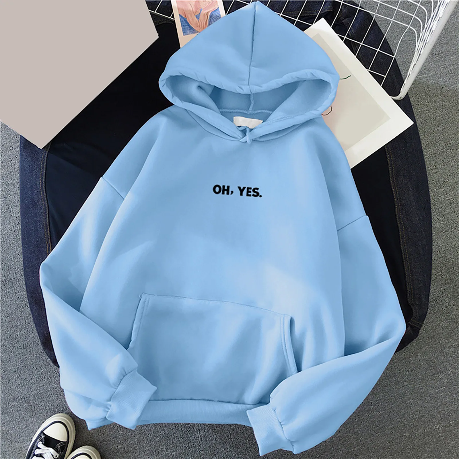 Women'S Japanese Harujuku Hoodie Fleece Letter Graphic Sweatshirts Solid Loose Long-Sleeve Tops Fashion Women Autumn Clothes
Women'S Japanese Harujuku Hoodie Fleece Letter Graphic Sweatshirts Solid Loose Long-Sleeve Tops Fashion Women Autumn Clothes