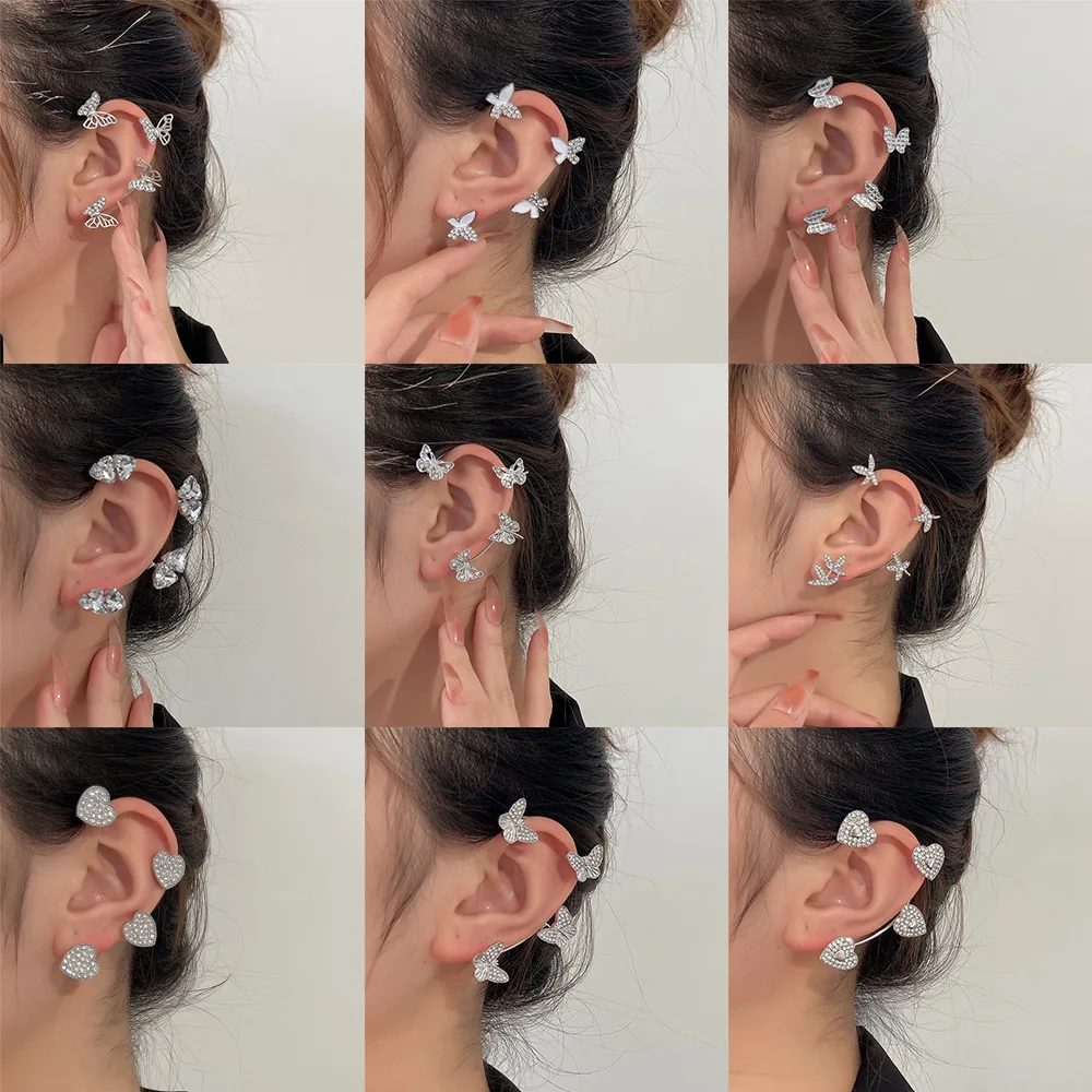Mori Series Diamond-studded Butterfly Ear Hanging Ear Bone Clip Fashion Niche Design Fashion No Pierced Ear Clip Earrings
Mori Series Diamond-studded Butterfly Ear Hanging Ear Bone Clip Fashion Niche Design Fashion No Pierced Ear Clip Earrings
