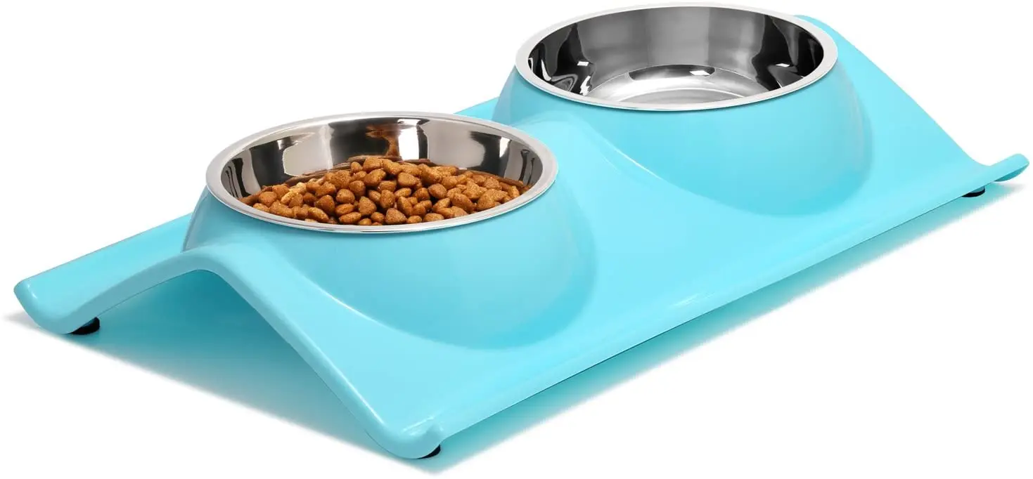 LVTUBANLV Double Dog Cat Bowls Premium Stainless Steel Pet Bowls No-Spill Resin Station, Food Water Feeder Cats Small Dogs
LVTUBANLV Double Dog Cat Bowls Premium Stainless Steel Pet Bowls No-Spill Resin Station, Food Water Feeder Cats Small Dogs