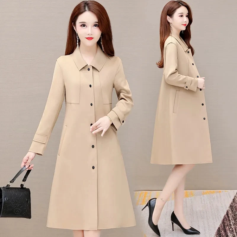 Trench Coat Womens 2022 Spring Autumn New Korean Temperament All-match Windbreaker Jacket Women Casual Large Size Long Overcoat
Trench Coat Womens 2022 Spring Autumn New Korean Temperament All-match Windbreaker Jacket Women Casual Large Size Long Overcoat
