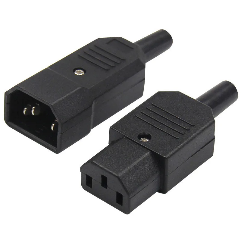 IEC Straight Cable Plug Connector C13 C14 10A 250V Black Female Male Plug Rewirable Power Connector 3 Pin AC Socket
IEC Straight Cable Plug Connector C13 C14 10A 250V Black Female Male Plug Rewirable Power Connector 3 Pin AC Socket