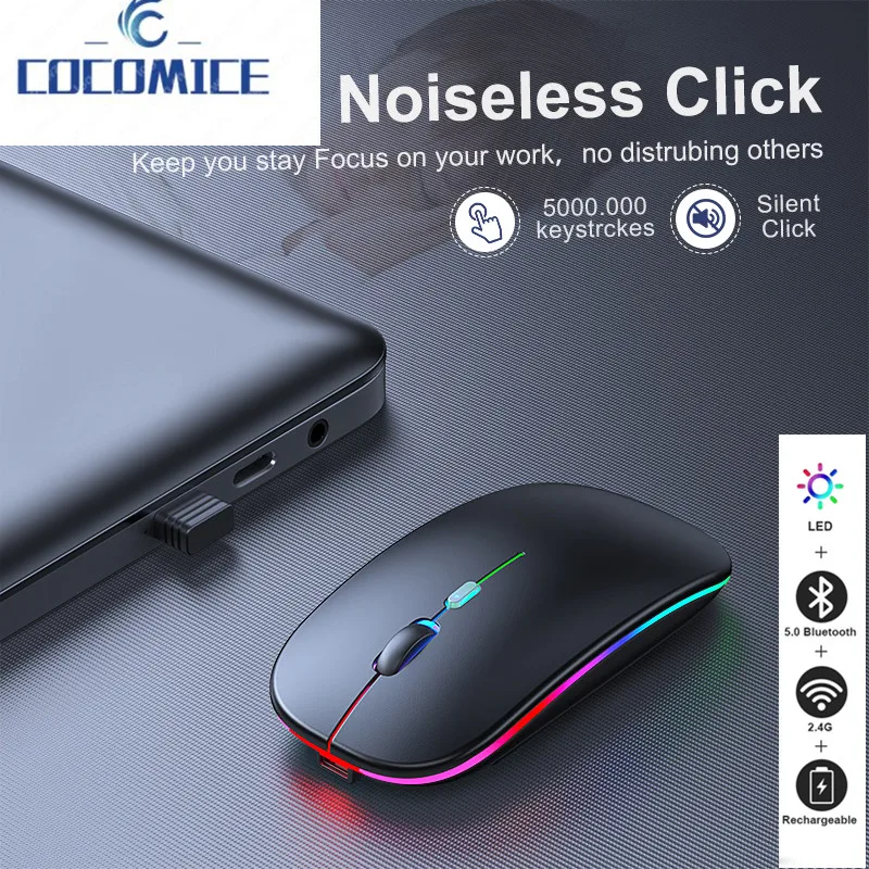 raton gaming inalambrico Wireless Mouse Bluetooth RGB Rechargeable Computer Mause Silent USB LED Backlit Mouse For Laptop PC
raton gaming inalambrico Wireless Mouse Bluetooth RGB Rechargeable Computer Mause Silent USB LED Backlit Mouse For Laptop PC