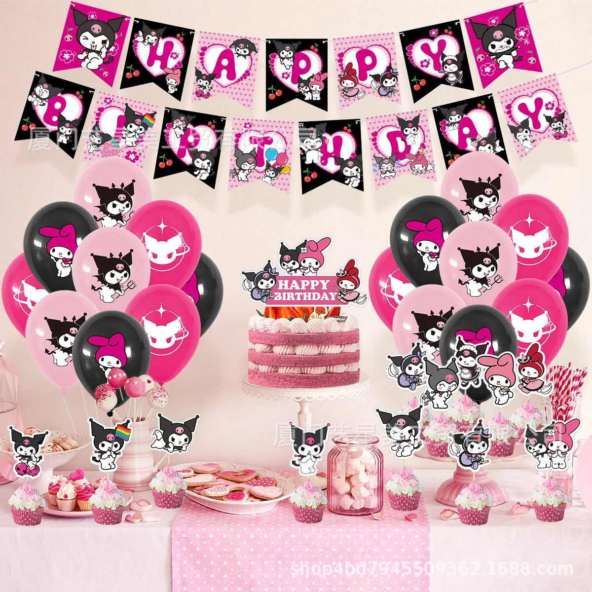 Kuromi kawaii Sanrio аксессуары мультфильм Kuromi баннер вставка для торта латексные воздушные шары детский день рождения вечеринка Декор Игрушки
Kuromi kawaii Sanrio аксессуары мультфильм Kuromi баннер вставка для торта латексные воздушные шары детский день рождения вечеринка Декор Игрушки