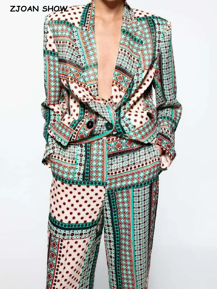 2022 Vintage Geometric Flower Women Blazer CHIC High Waist Straight Pants Long Sleeve Suits 2 Pieces Matching Set Coat
2022 Vintage Geometric Flower Women Blazer CHIC High Waist Straight Pants Long Sleeve Suits 2 Pieces Matching Set Coat