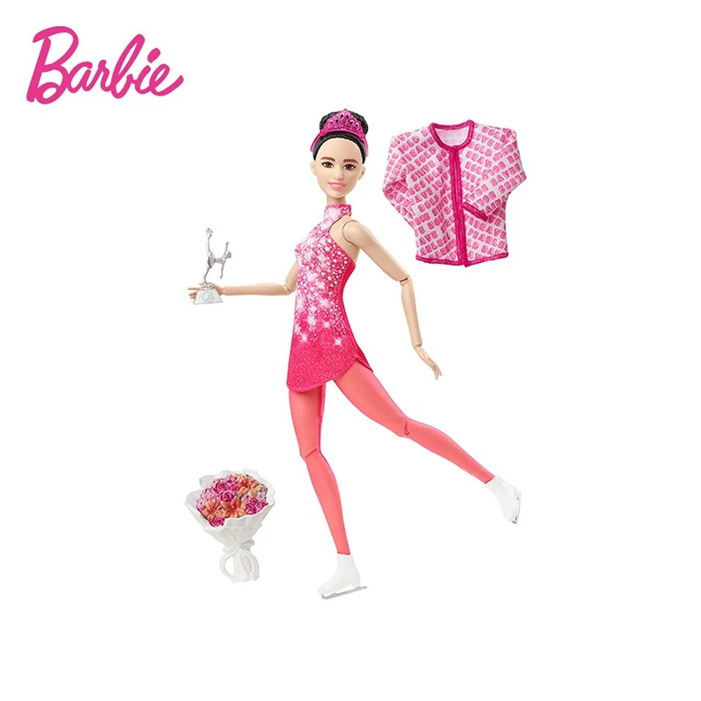 Barbie Winter Sports Ice Skater Brunette Doll 12 Inches with Pink Dress Jacket Rose Bouquet Trophy Gift for Kids Girls Gift
Barbie Winter Sports Ice Skater Brunette Doll 12 Inches with Pink Dress Jacket Rose Bouquet Trophy Gift for Kids Girls Gift