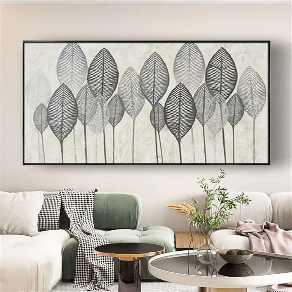 New Design Abstract Minimalism Tree Leaf Oil Painting Wall Hangings Forest Picture Art Gray Handmade Wall Decor Pictures Artwork
New Design Abstract Minimalism Tree Leaf Oil Painting Wall Hangings Forest Picture Art Gray Handmade Wall Decor Pictures Artwork