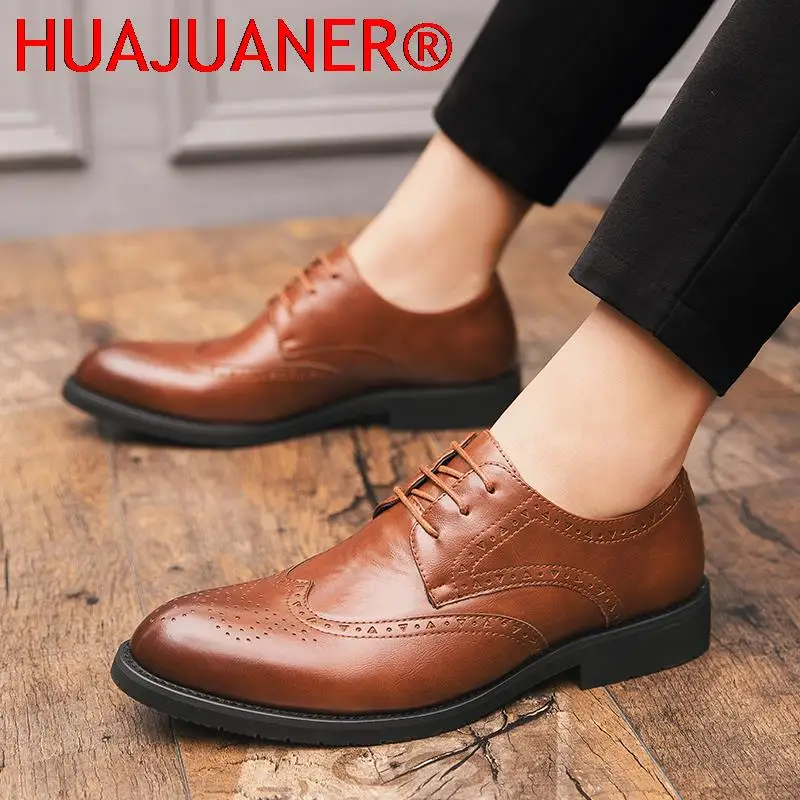 New Man Shoes Dress Shoes Classic Italian Design Formal Shoes Men Leather Brogue Shoes Fashion Bureau Casual Shoes Male Footwear
New Man Shoes Dress Shoes Classic Italian Design Formal Shoes Men Leather Brogue Shoes Fashion Bureau Casual Shoes Male Footwear