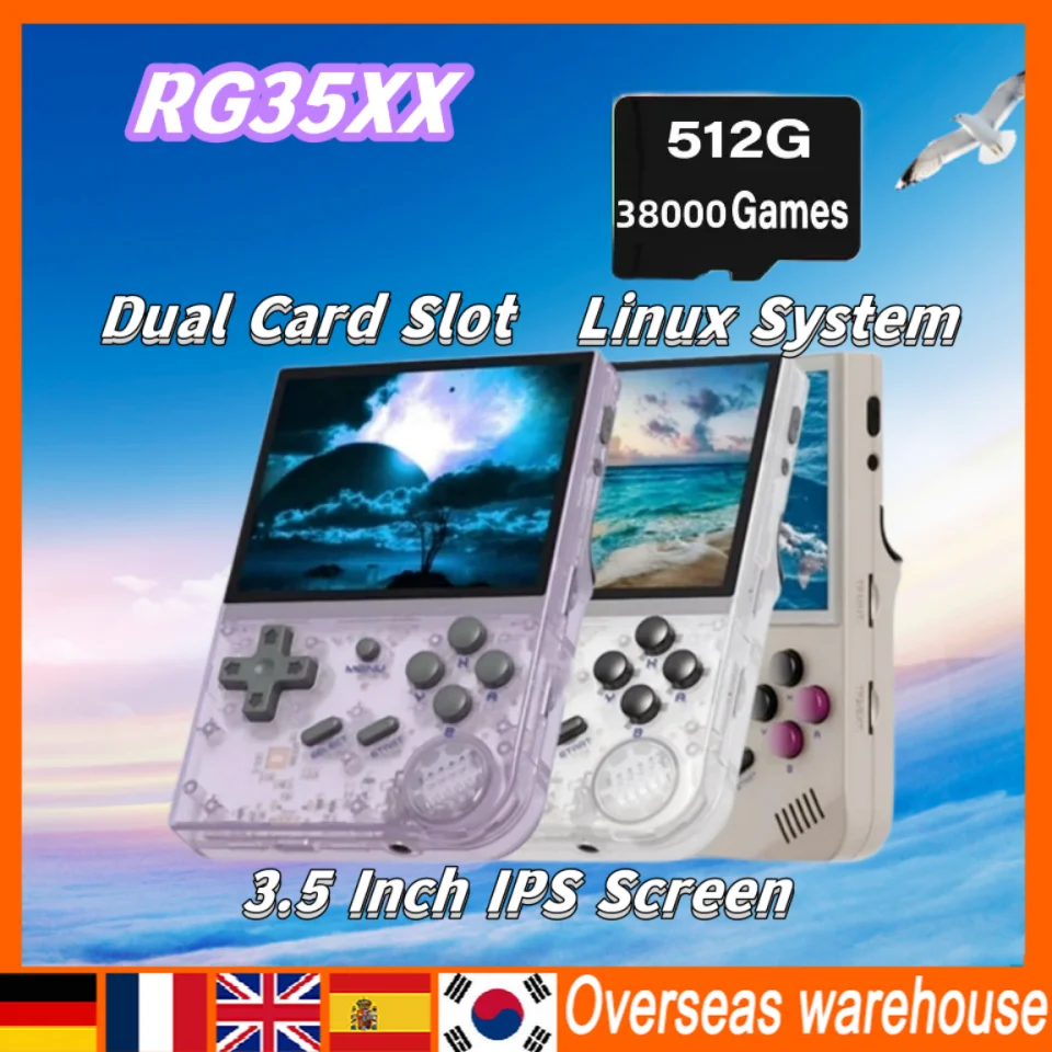RG35XX ANBERNIC Linux System Dual Card Slot 3.5Inch IPS Screen Retro Handheld Game Console Cortex-A9 Player 512G 37000 GAMES
RG35XX ANBERNIC Linux System Dual Card Slot 3.5Inch IPS Screen Retro Handheld Game Console Cortex-A9 Player 512G 37000 GAMES