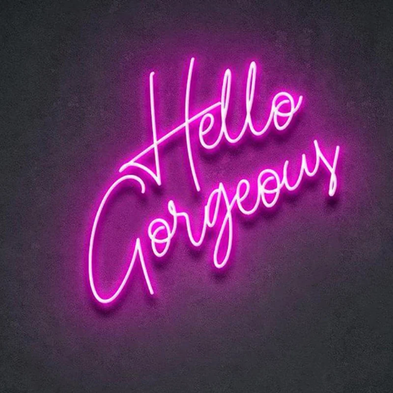 Led Lights Customized Hello Gorgeous Neon Sign Wall Light Party Wedding Shop Window Restaurant Birthday Decoration
Led Lights Customized Hello Gorgeous Neon Sign Wall Light Party Wedding Shop Window Restaurant Birthday Decoration
