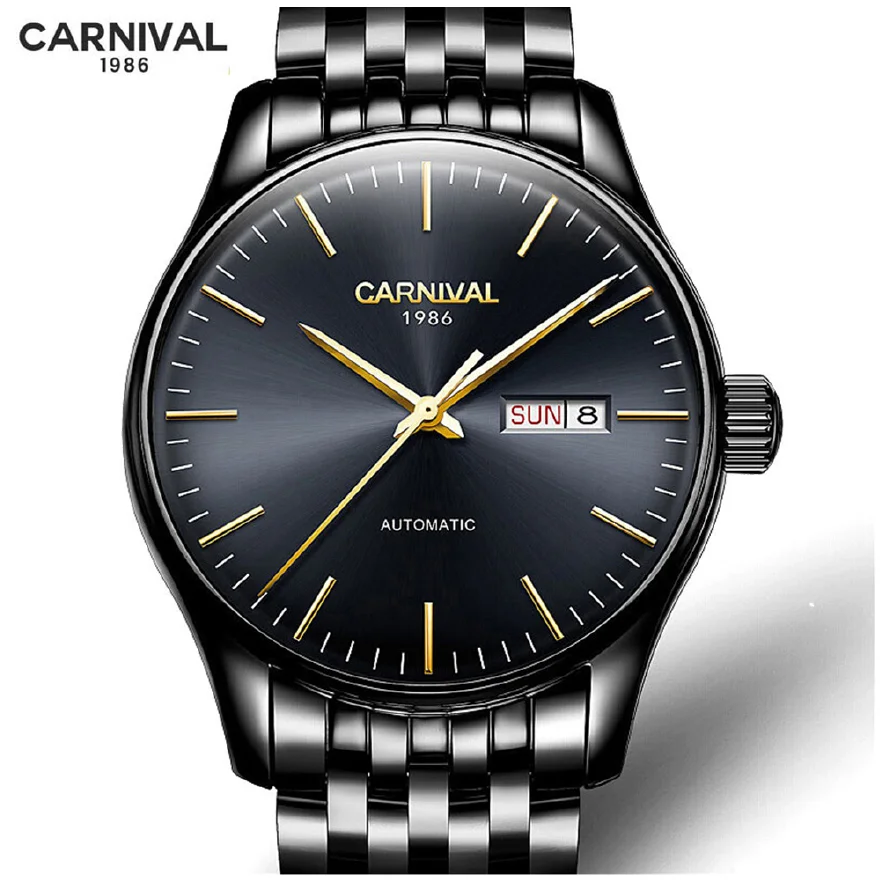 Men Watches CARNIVAL Brand Luxury Waterproof Sport Automatic Mechanical Stainless Steel Military Watch Men Clock Relogio
Men Watches CARNIVAL Brand Luxury Waterproof Sport Automatic Mechanical Stainless Steel Military Watch Men Clock Relogio
