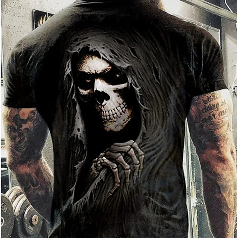 Fashion Summer Horror Skull 3D Printed Men's T-Shirt Casual Oversized O-Neck Short Sleeve Clothes Streetwear Hip Hop Male Tops 
Fashion Summer Horror Skull 3D Printed Men's T-Shirt Casual Oversized O-Neck Short Sleeve Clothes Streetwear Hip Hop Male Tops