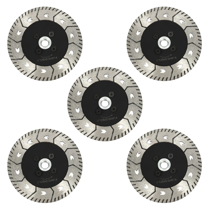New 5Pcs 125 X 2.8Mm M14 Double-Sided Diamond Saw Blade Grinding Slice Sharp Type With Flange
New 5Pcs 125 X 2.8Mm M14 Double-Sided Diamond Saw Blade Grinding Slice Sharp Type With Flange