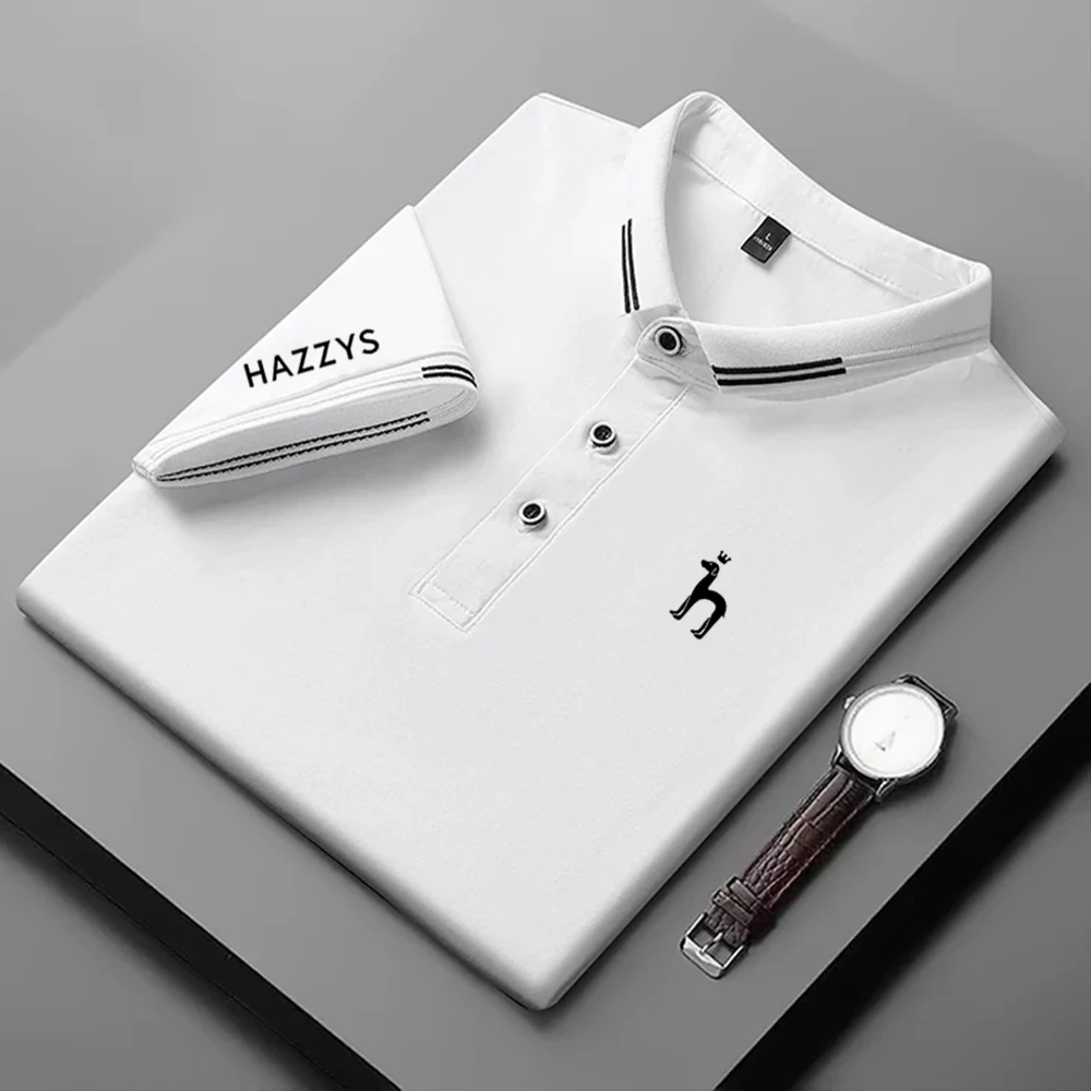 HAZZYS Cotton Short Sleeve T-Shirt Men's Business Shirt POLO Sweat Absorbing Soccer Jersey Top 2023 Summer New Cloth
HAZZYS Cotton Short Sleeve T-Shirt Men's Business Shirt POLO Sweat Absorbing Soccer Jersey Top 2023 Summer New Cloth