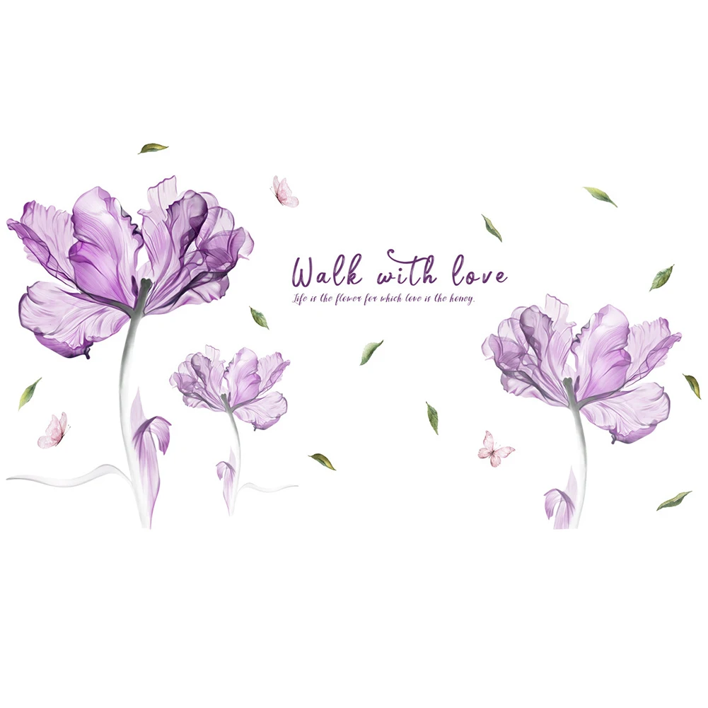 Purple Flowers Wall Stickers PVC Decal Mural DIY Wall Art Decals Living Room Home Decoration 30*90cmX2pcs
Purple Flowers Wall Stickers PVC Decal Mural DIY Wall Art Decals Living Room Home Decoration 30*90cmX2pcs