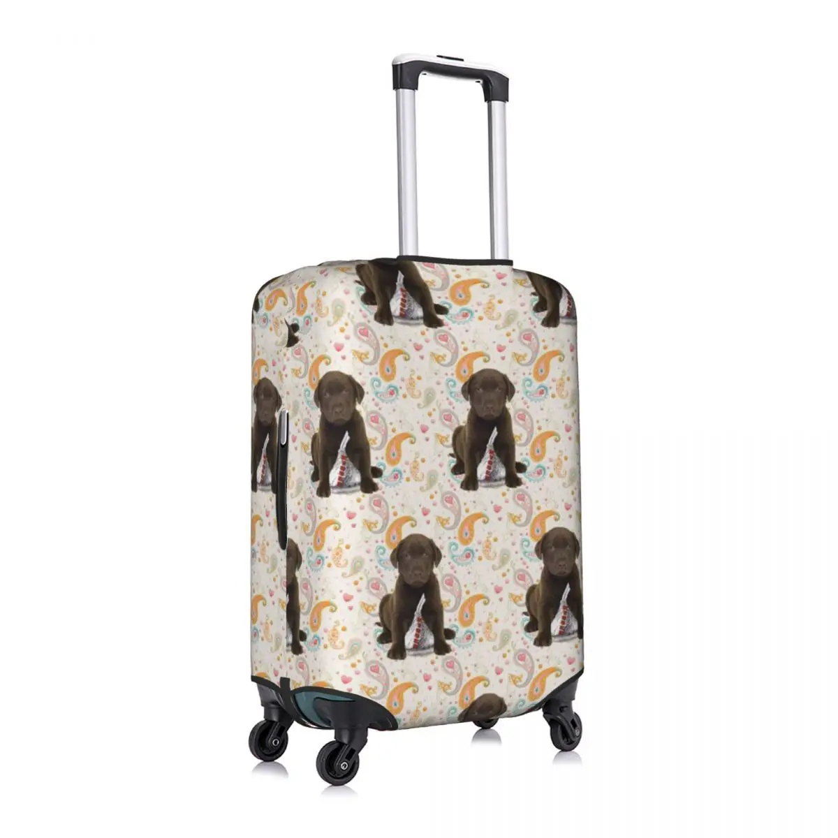 Puppy Chocolate Lab Kisses Luggage Cover Spandex Suitcase Protector Fits 19-21 Inch 
Puppy Chocolate Lab Kisses Luggage Cover Spandex Suitcase Protector Fits 19-21 Inch