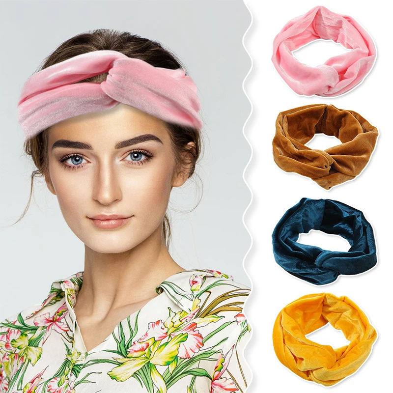 New Women Gold Velvet Cross Twist Headband Turban Female Soft Elastic Bandana Headband Headwear Hijabs Headwrap Hair Accessories
New Women Gold Velvet Cross Twist Headband Turban Female Soft Elastic Bandana Headband Headwear Hijabs Headwrap Hair Accessories