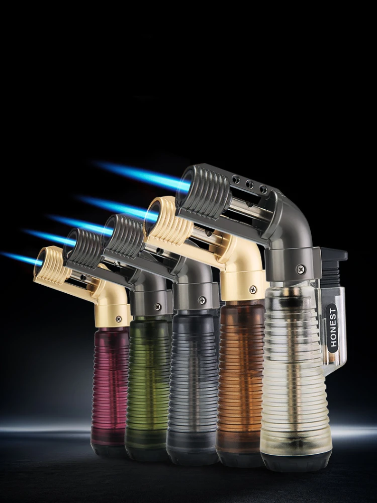 New Elbow Metal Straight Flush Inflatable Lighter Portable Pipe Transparent Mini Small Welding Gun Sandalwood Cigar Igniter
New Elbow Metal Straight Flush Inflatable Lighter Portable Pipe Transparent Mini Small Welding Gun Sandalwood Cigar Igniter