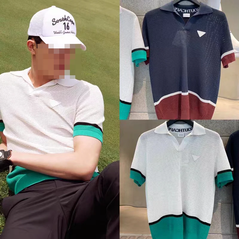 Southcape Golf Clothing Men's Short-sleeved Knitwear Summer New Lapel Color-matching Hollow Top Golf Sports Breathable Jersey
Southcape Golf Clothing Men's Short-sleeved Knitwear Summer New Lapel Color-matching Hollow Top Golf Sports Breathable Jersey