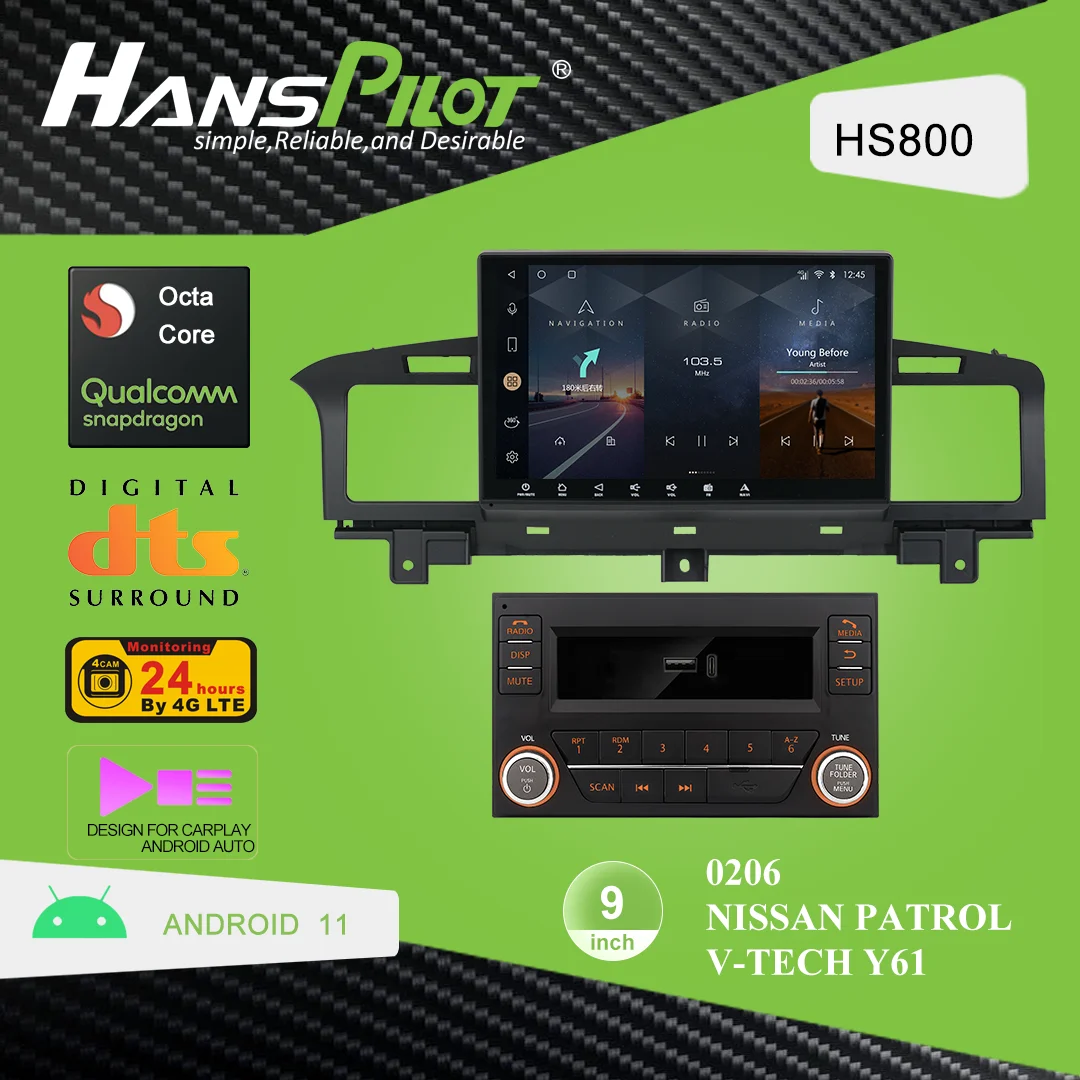 Android-навигация, Автомагнитола DVD для Nissan патруль VTC V-Tech Y61 Safari с CarPlay AndroidAuto
Android-навигация, Автомагнитола DVD для Nissan патруль VTC V-Tech Y61 Safari с CarPlay AndroidAuto