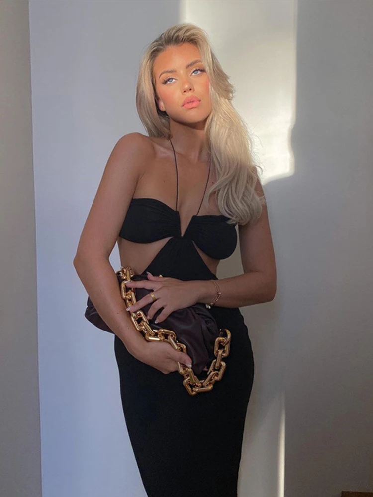 2022 Summer Spaghetti Strap Halter Sexy Backless Midi Dress Elegant Bandage Sleeveless Club Party Dresses sexy dress
2022 Summer Spaghetti Strap Halter Sexy Backless Midi Dress Elegant Bandage Sleeveless Club Party Dresses sexy dress