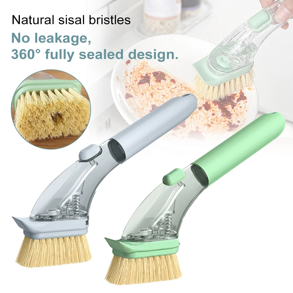 Durable Kitchen Dishwashing Brush Long Handle Cleaning Brush With Liquid Dispenser Removable Brush Head Household Cleaning Tools
Durable Kitchen Dishwashing Brush Long Handle Cleaning Brush With Liquid Dispenser Removable Brush Head Household Cleaning Tools